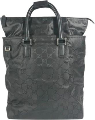 Gucci Pre-owned Vintage Tote Bag - unisex - Vintage Shopper - Zwart - ONE Size - Nylon - Vintage