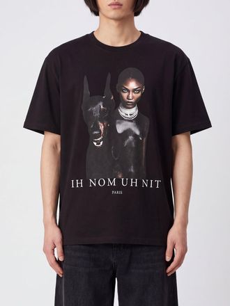 Ih Nom Uh Nit Graphic Print Cotton Crewneck T-Shirt with Contrast Logo