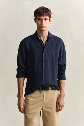GANT Men Linen Shirt (XXXL) EVENING BLUE