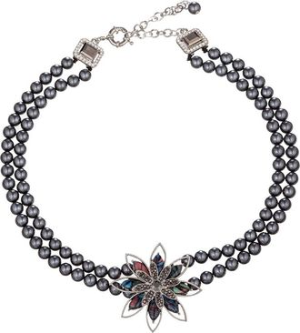 Eyecandy LA Eye Candy La Glass Crysal Statement Necklace