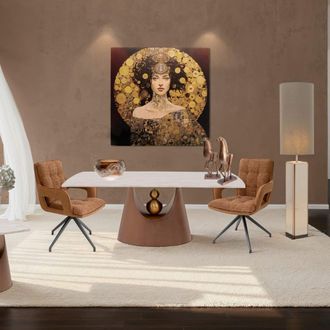 Kare Design Mesa de m&aacute;rmol beige 200 x 100 cm 6 plazas