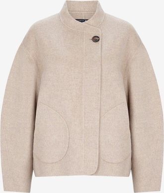 SOEUR Boxy-Kurzmantel aus Wolle Windsor