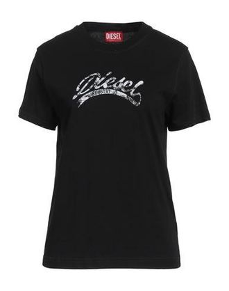 Tシャツ・カットソー DIESEL Woman T-Shirt Navy A167710NJBH 01 Women's Faded metallic T-shirt | Blue | Diesel