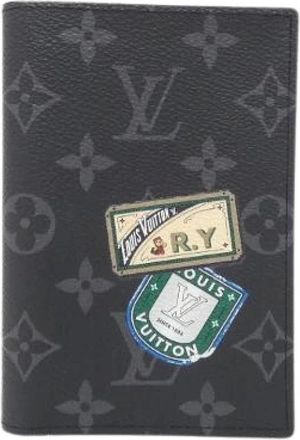 Louis Vuitton Pre-owned Wallets, female, Black, Size: ONE SIZE Pre-owned Monogram Eclipse Passport Cover