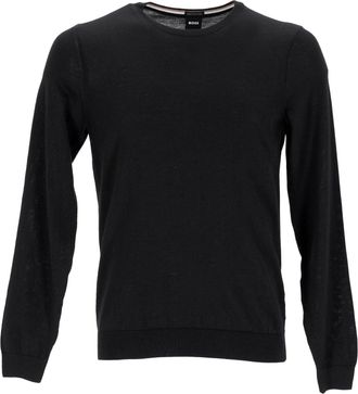 BOSS Hugo Boss Knit Sweater in Black Wool
