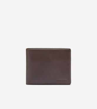 Cole Haan Mens Leather Slimfold Wallet - Brown