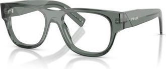Prada 53mm Square optical glasses in Grey at Nordstrom