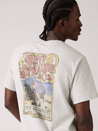 Levi's Relaxed Fit Graphic T Shirt - Mens - XL - Grey
