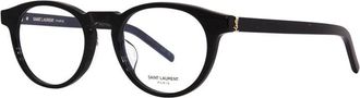 Saint Laurent Round Full Rim Eyeglasses - Black