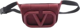 Valentino Pre-owned Super Vee Canvas Heuptas - Dames - Vintage Heuptassen - Rood - ONE Size - Vintage