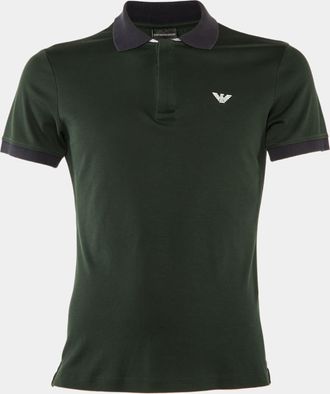 Emporio Armani Green Cotton Polo T-Shirt