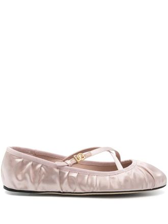 Dolce & Gabbana Ballerinas With Logo Buckle