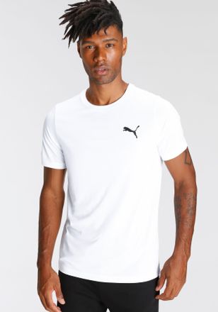 Puma T-Shirt PUMA ACTIVE SMALL LOGO TEE, Herren, Gr. 3XL, weiss (puma wei&szlig;), Jersey, Obermaterial: 100% Polyester, unifarben, regular fit normal, Rundhals,