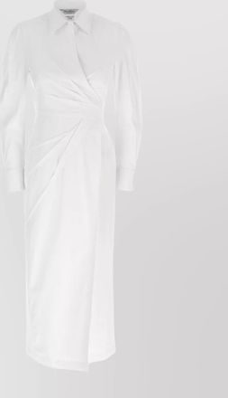 Max Mara wrap design dress buttoned cuffs