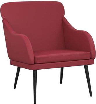 vidaXL Sill&oacute;n De Cuero Sint&eacute;tico Rojo Tinto 63x76x80 Cm Vidaxl
