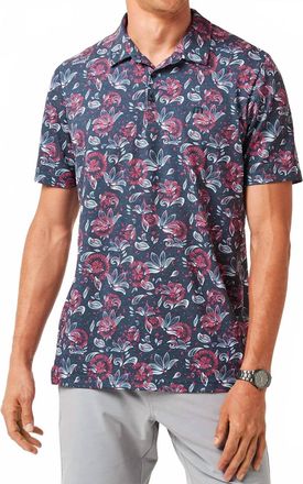 Travis Mathew Featherweight Flourish Polo In Mood Indigo