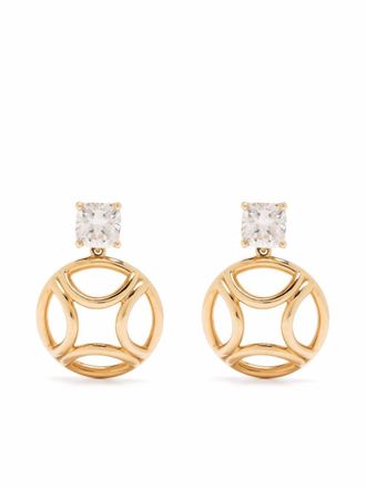 Loyal.e Paris 18kt gerecyclede witgouden Perp&eacute;tuel.le oorbellen met diamant