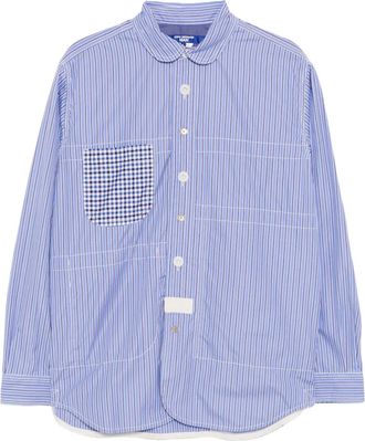Junya Watanabe Camicia a righe in cotone - Blu