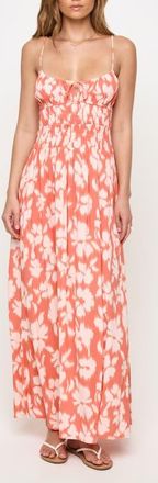 L*Space Tala Shirred Waist Cover-Up Maxi Sundress in Vine Vingette at Nordstrom, Size X-Small