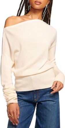 Ramy Brook Chance Wool Off the Shoulder Sweater in Ivory at Nordstrom Rack, Size X-Large