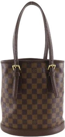 Louis Vuitton Pre-owned Malle Damier Canvas Tote Bag - Dames - Vintage Schoudertas - Bruin - ONE Size - Vintage