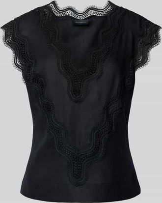 Copenhagen Muse Regular Fit Blusentop aus Lyocell-Leinen-Mix Modell NATULI-TOP in Black, Gr&ouml;&szlig;e L