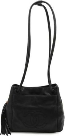 Chanel Pre-owned Shoulder Bags, female, Black, Size: ONE SIZE Pre-owned Vintage Shoulder Bag