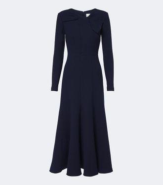 Roland Mouret Bow-detail wool cr&ecirc;pe cocktail dress