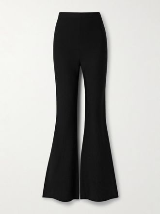 Gabriela Hearst Pantaloni Svasati In Seta Ambrosia - Nero