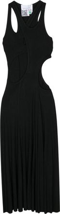 Natasha Zinko cut-out ribbed maxi dress - women - Elastane/Cotton - S - Black