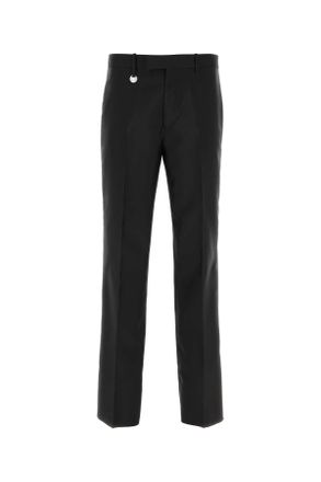 Burberry Black Wool Blend Wide Leg Pant