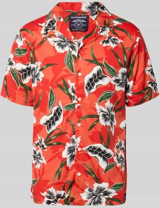 Superdry Regular Fit Freizeithemd mit Reverskragen in Rot, Gr&ouml;&szlig;e XXXL