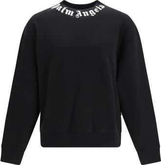 Palm Angels Black Crew Neck Sweatshirt