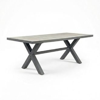 ED&Egrave;N JARD&Iacute; Mesa de jardin de aluminio extensible 207-267 cm, en color antracita