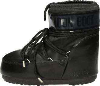 Moon Boot Icon Low Glance - Dames - Snowboots - Zwart - 42 EU - Leer - Fitness