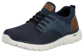 Rieker Slip-On Sneaker RIEKER, Herren, Gr. 40, blau (dunkelblau, kombiniert), Lederimitat, Textil, Schuhe Slip-On Sneaker, Schlupfschuh, Halbschuh, Freizeits