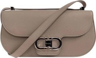 Ferragamo Double Bag - Dames - Tassen - Beige - Maat: ONE Size Leer