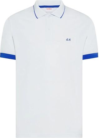 Sun 68 Polo Small Stripe Fluo S/S - Heren - Polos - Wit - 2XL - Tops