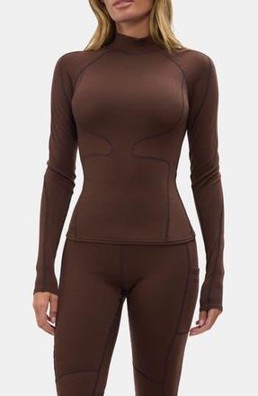 Halfdays Fay Base Layer Top in Spiked Cocoa at Nordstrom Rack, Size X-Large