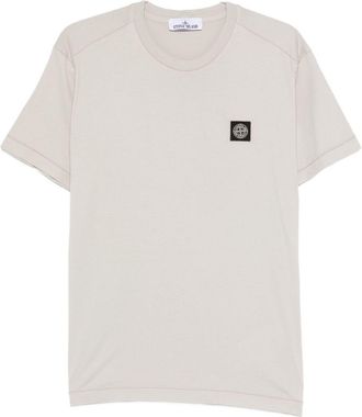Stone Island Logo Cotton T Shirt