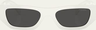 Prada Bold Acetate & Plastic Rectangle Sunglasses