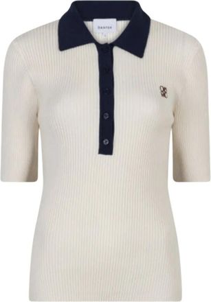 Dante6 Ribgebreide Polo - Dames - T-shirts - Beige - S - Polyester - Tops