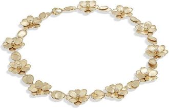 Marco Bicego Petali Collection 18K Yellow Gold and Diamond Flower Collar - CB2441 B Y 02
