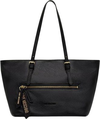 Love Moschino Tote Bag - Dames - Tassen - Zwart - Maat: ONE Size Leer
