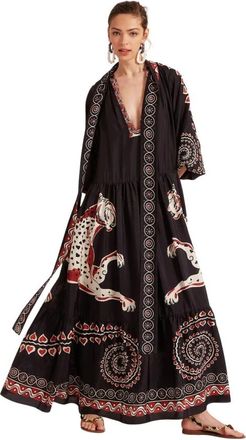 La DoubleJ Athena Jurk - Dames - Maxi kleedjes - Veelkleurig - S - Kleedjes