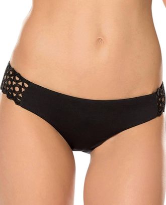 BECCA by Rebecca Virtue Womens Siren Open Ringlet Hipster Bikini Bottom In Black