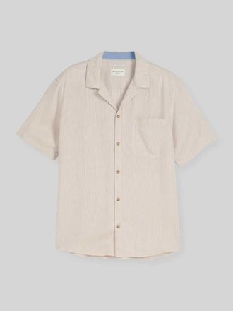 Tom Tailor Regular Fit Freizeithemd aus Leinen-Baumwolle-Mix in Beige, Gr&ouml;&szlig;e XXXL