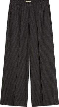 Marc O'Polo Woven Pants - Dames - Wijde Broeken - Grijs - XL - Polyester - Broeken