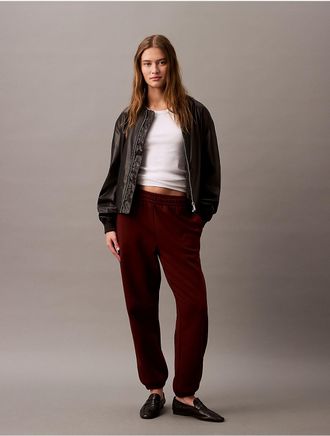 Calvin Klein Jeans Calvin Klein Womens Monogram Fleece Joggers - Red - XS