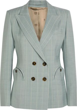 Blaz&eacute; Milano Charmer Striped Woven Blazer - Light Blue - 4 (UK14 / L)